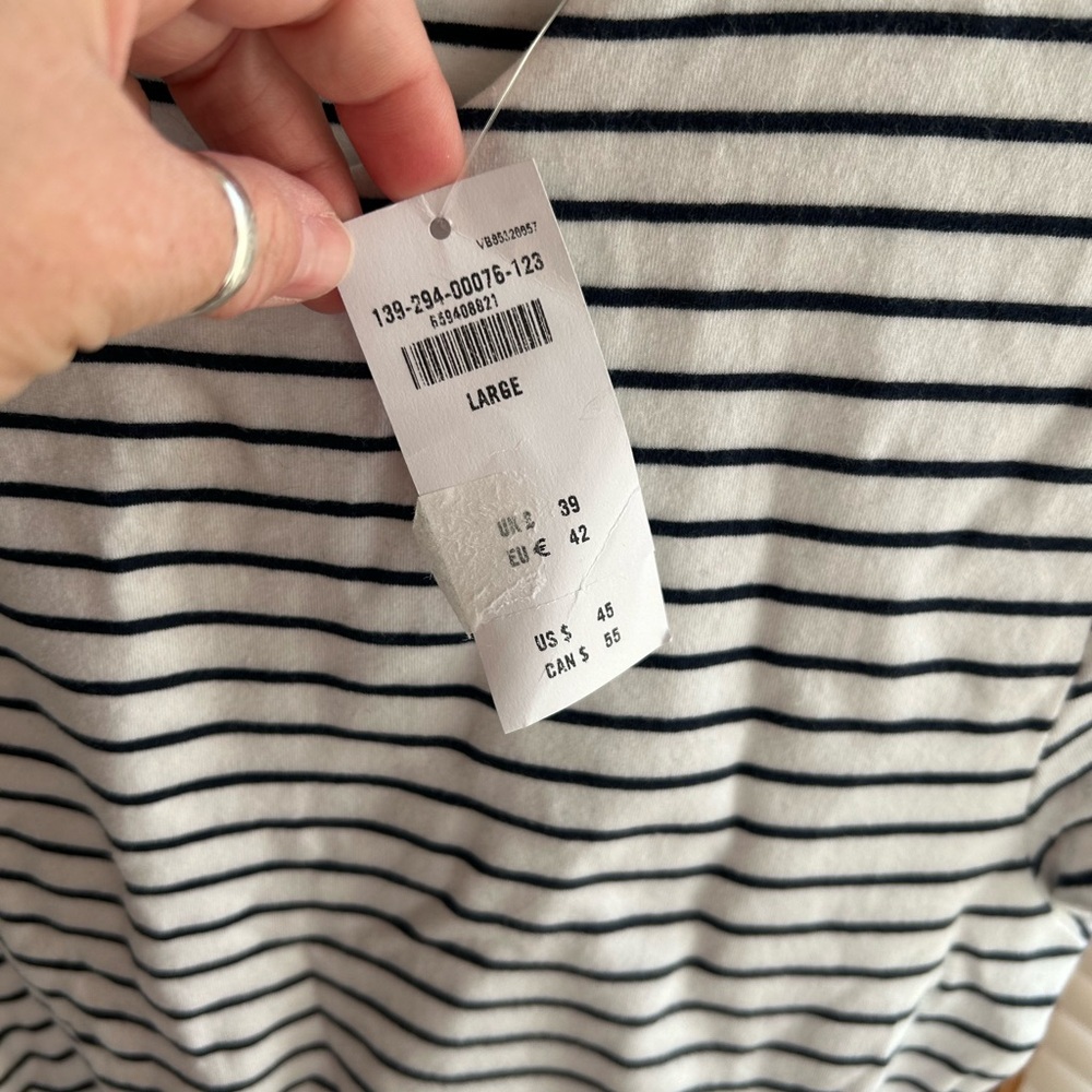 Striped Black and White Top